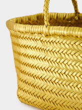 Dragon Diffusion Triple Jump Small Basket Bag in Gold