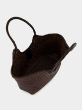 Dragon Diffusion Dark Brown Nantucket Big Woven Leather Tote