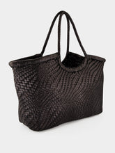 Dragon Diffusion Nantucket Optical Woven Leather Tote in Black