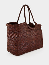 Dragon Diffusion Nantucket Optical Woven Leather Tote in Brown