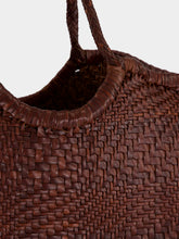 Dragon Diffusion Nantucket Optical Woven Leather Tote in Brown