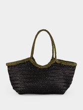 Dragon Diffusion Nantucket Small Black and Khaki Woven Tote