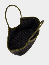 Dragon Diffusion Nantucket Small Black and Khaki Woven Tote