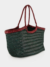 Dragon Diffusion Nantucket Small Forest and Bordeaux Woven Tote