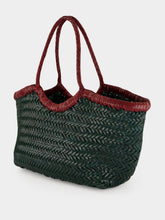 Dragon Diffusion Nantucket Small Forest and Bordeaux Woven Tote