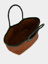 Dragon Diffusion Nantucket Small Tan and Green Woven Tote