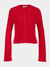 Altuzarra Grenadine Red Mariette Cardigan