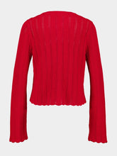 Altuzarra Grenadine Red Mariette Cardigan