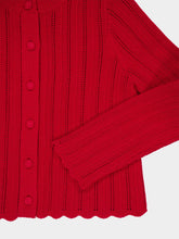 Altuzarra Grenadine Red Mariette Cardigan
