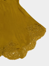 Zimmermann Chartreuse Clash Silk Satin Lace Camisole