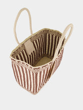 Dragon Diffusion Bali Big Sand and Bordeaux Leather Basket Bag