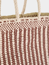 Dragon Diffusion Bali Big Sand and Bordeaux Leather Basket Bag