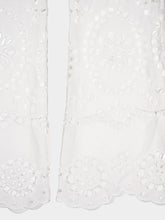 Zimmermann Lexi Embroidered White Eyelet Flared Trousers