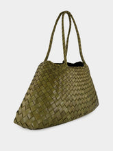 Dragon Diffusion Santa Croce Big Khaki Green Woven Tote