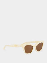 Valentino Garavani Ivory Dauphin Sunglasses in Recycled Acetate