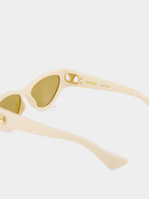 Valentino Garavani Ivory and Brown Vain Light Bio Inject Sunglasses