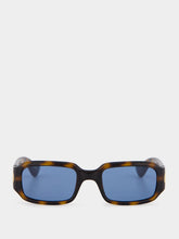 Valentino Garavani Tortoiseshell and Blue Vain Light Bio Inject Sunglasses