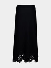 Zimmermann Black Luna Merino Lace Midi Skirt