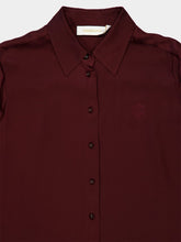 Zimmermann Wine Luna Satin Silk Shirt