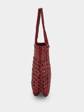 Dragon Diffusion Bordeaux Cannage Kanpur Handwoven Leather Tote