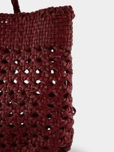 Dragon Diffusion Bordeaux Cannage Kanpur Handwoven Leather Tote