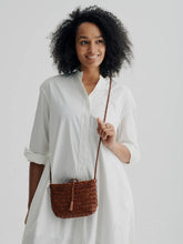 Dragon Diffusion Tan Minsu Woven Leather Crossbody Bag