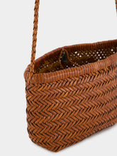 Dragon Diffusion Tan Minsu Woven Leather Crossbody Bag