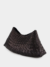 Dragon Diffusion Comporta Black Woven Leather Clutch