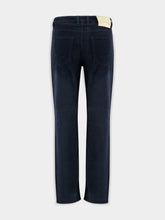 Boglioli Dark Blue Regular Fit Corduroy Trousers