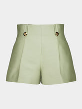 Zimmermann Palm Luna Wool Silk Tailored Shorts