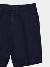 Boglioli Navy Blue Linen Shorts