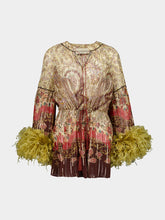Valentino Garavani Pekin Voyage Imaginaire Silk Blouse