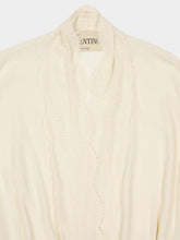 Valentino Garavani Vanilla Silk Long-Sleeve Top