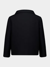 Valentino Garavani Black Crepe Couture Jacket with V Detail