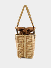 Fendi Beige Raffia Crochet Shopper Bag