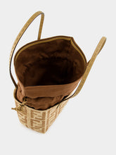 Fendi Beige Raffia Crochet Shopper Bag