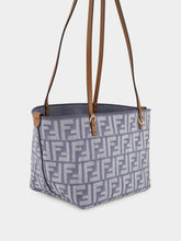 Fendi Blue Small Roll FF Jacquard Shopper