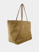 Fendi Cappuccino FF Velvet Shopper Bag