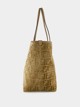 Fendi Cappuccino FF Velvet Shopper Bag