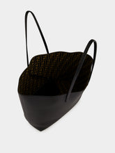 Fendi Black Medium Roll Leather Tote Bag