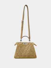 Fendi Cappuccino Peekaboo ISeeU Small FF Velvet Bag