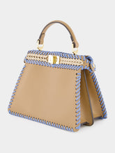 Fendi Peekaboo ISeeU Beige and light blue braided Petite Bag