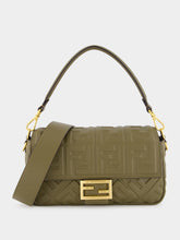Fendi Green Baguette Nappa Leather Bag