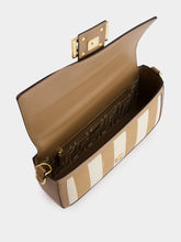 Fendi Beige Pequin Striped Baguette Bag