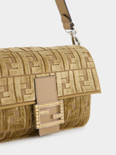 Fendi Cappuccino Jacquard Velvet Baguette Bag
