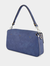 Fendi Blue Denim-Effect Leather Baguette