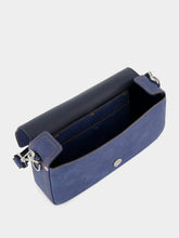 Fendi Blue Denim-Effect Leather Baguette