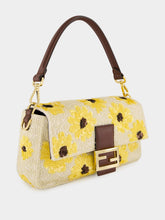 Fendi Floral Sequin Embroidered Baguette Bag