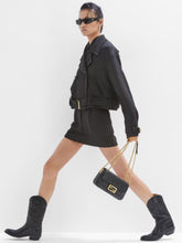 Fendi Medium Black Baguette Chain Bag