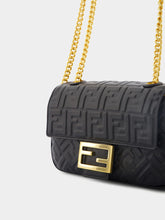 Fendi Medium Black Baguette Chain Bag